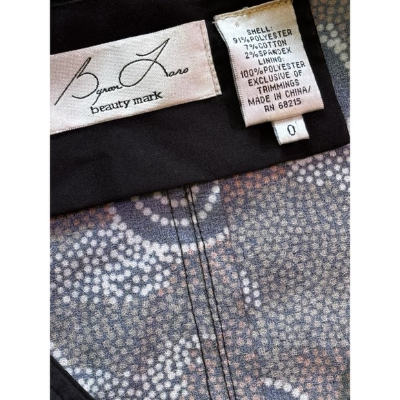$550 BYRAN LARS Beauty Mark MULTI COLOR Patch MIDI LINED DRESS SIZE 0 - Picture 11 of 11